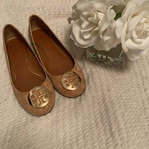 Like New.. Tory Burch Reva Cork Ballet Flats